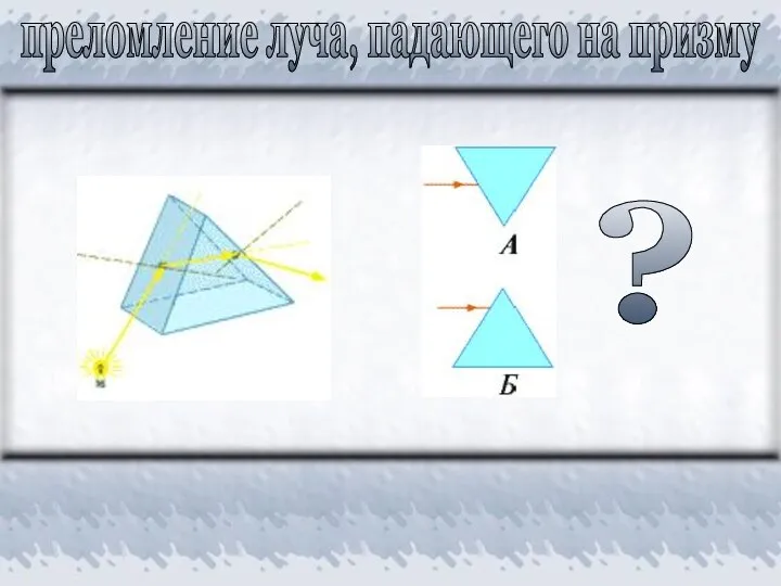 преломление луча, падающего на призму ?