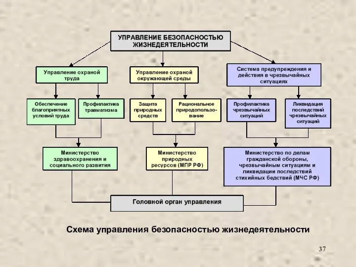 Схема управления безопасностью жизнедеятельности