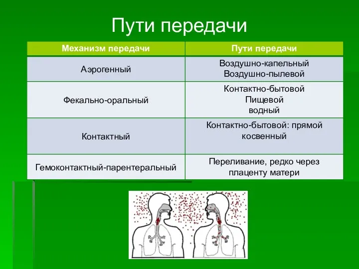 Пути передачи