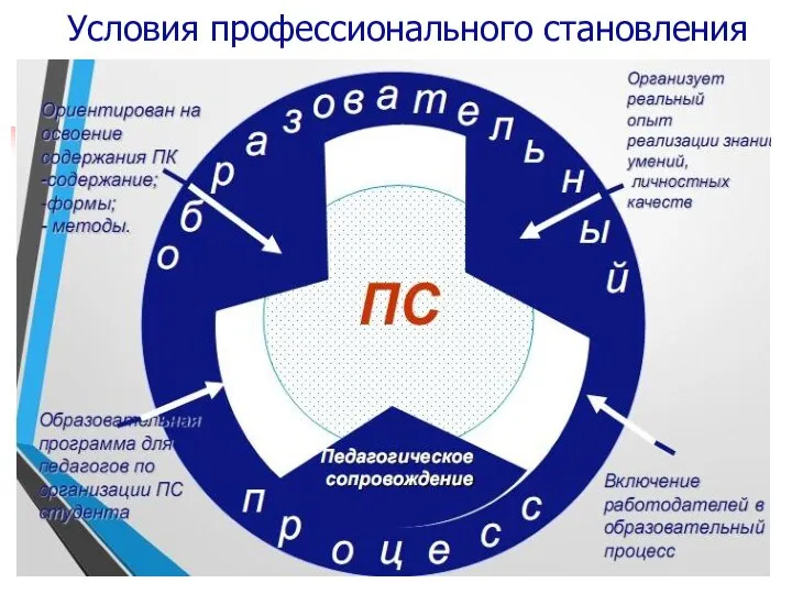 Условия профессионального становления