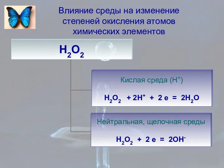 Влияние среды на изменение степеней окисления атомов химических элементов