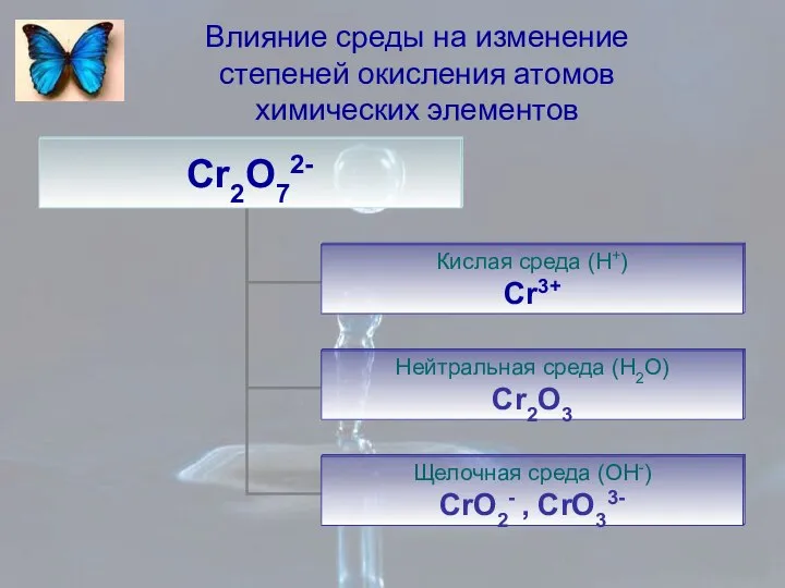 Влияние среды на изменение степеней окисления атомов химических элементов