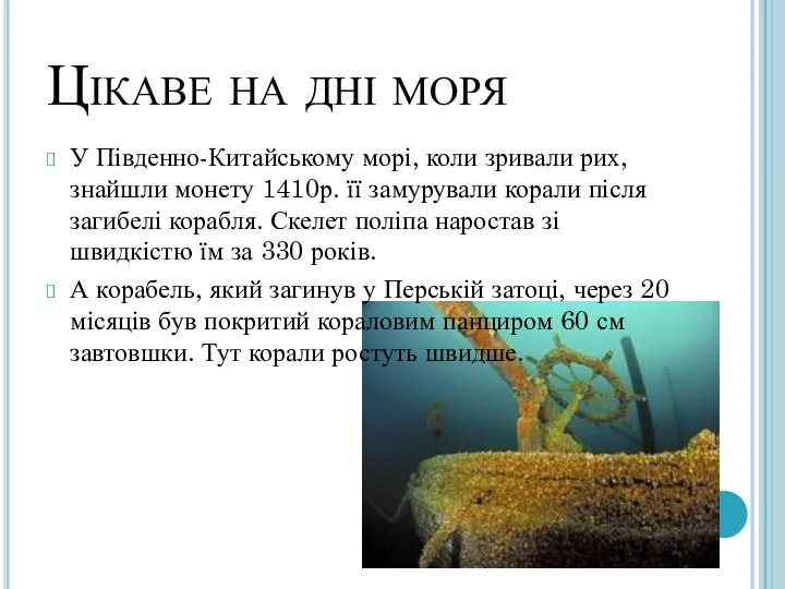 Цікаве на дні моря У Південно-Китайському морі, коли зривали рих, знайшли