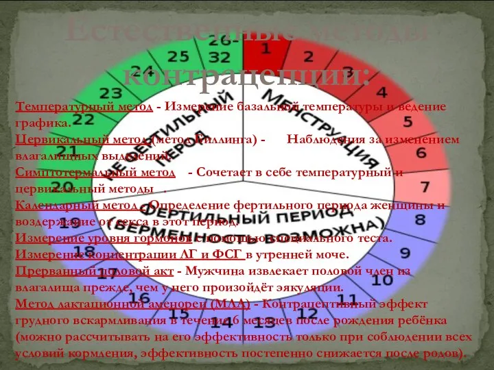 Естественные методы контрацепции: Температурный метод - Измерение базальной температуры и ведение