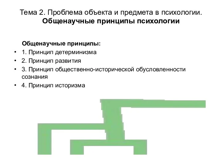 Тема 2. Проблема объекта и предмета в психологии. Общенаучные принципы психологии