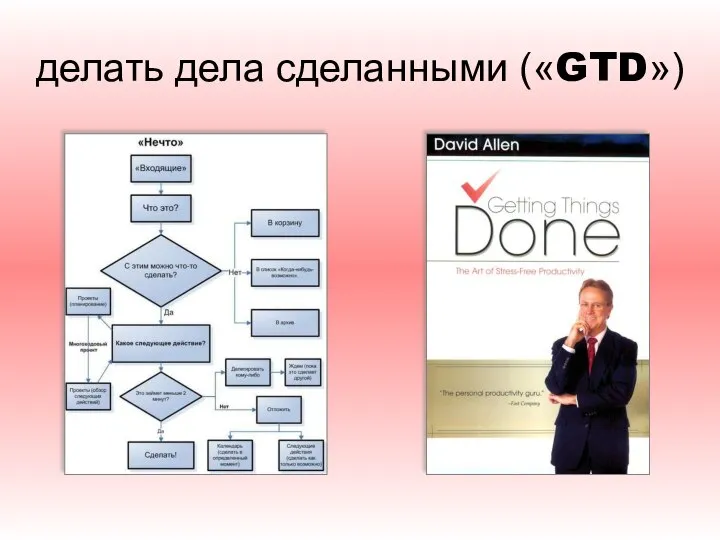 делать дела сделанными («GTD»)