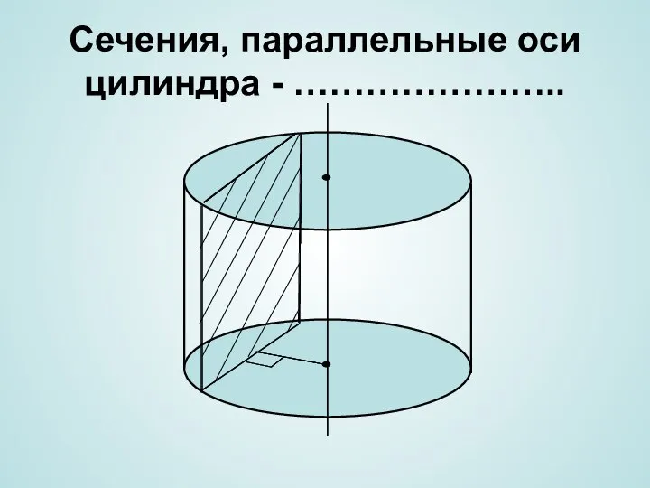 Сечения, параллельные оси цилиндра - …………………..