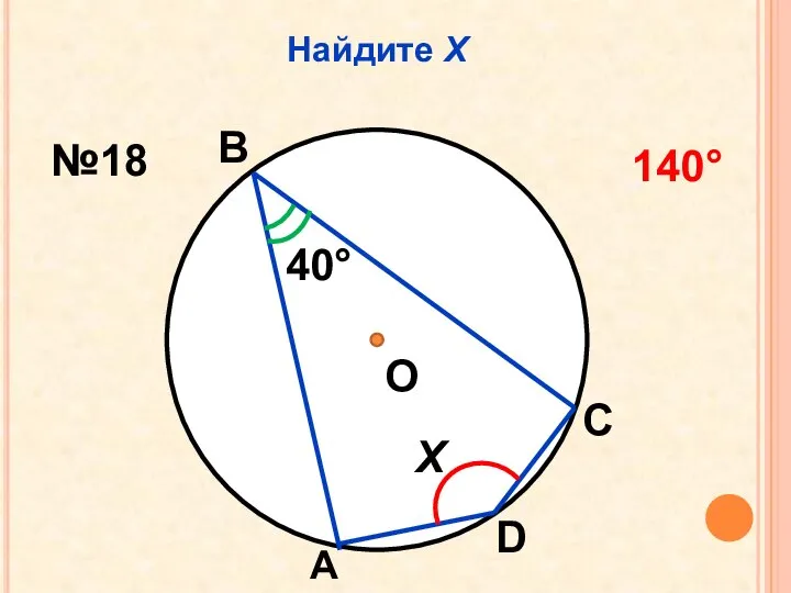 Найдите Х О 40 Х В А С D №18 140