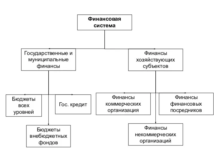 Финансовая система Государственные и муниципальные финансы Финансы хозяйствующих субъектов Бюджеты всех