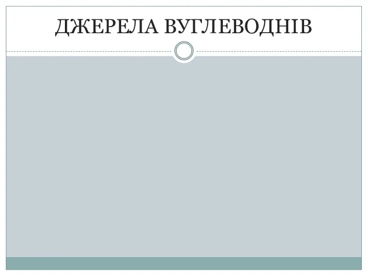 ДЖЕРЕЛА ВУГЛЕВОДНІВ