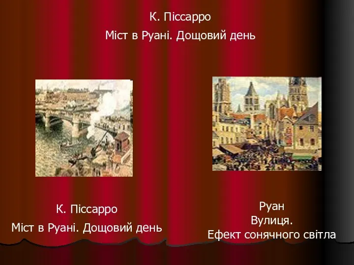 К. Піссарро Міст в Руані. Дощовий день К. Піссарро Міст в