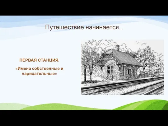 Путешествие начинается… ПЕРВАЯ СТАНЦИЯ: «Имена собственные и нарицательные»