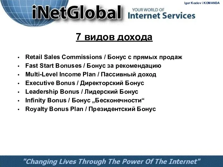 7 видов дохода Retail Sales Commissions / Бонус с прямых продаж