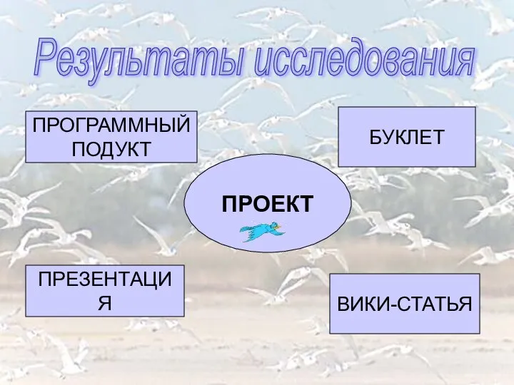 Результаты исследования ПРОГРАММНЫЙ ПОДУКТ ПРЕЗЕНТАЦИЯ БУКЛЕТ ВИКИ-СТАТЬЯ ПРОЕКТ