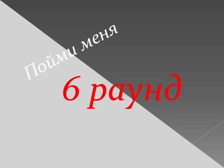 6 раунд Пойми меня