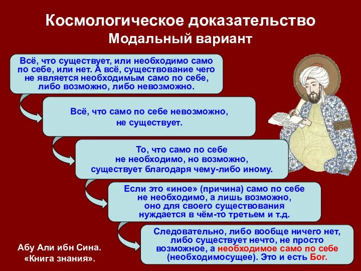 Всё, что существует, или необходимо само по себе, или нет. А