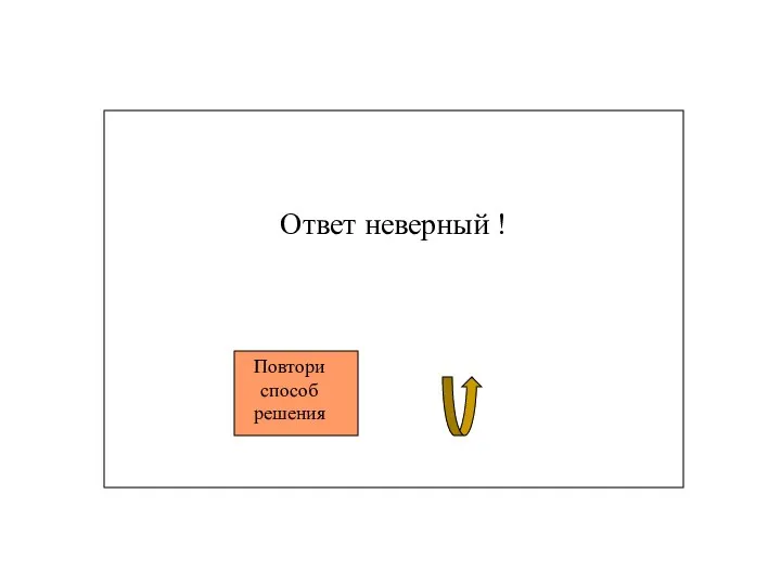 Ответ неверный ! Повтори способ решения