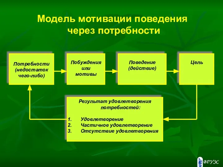 Модель мотивации поведения через потребности