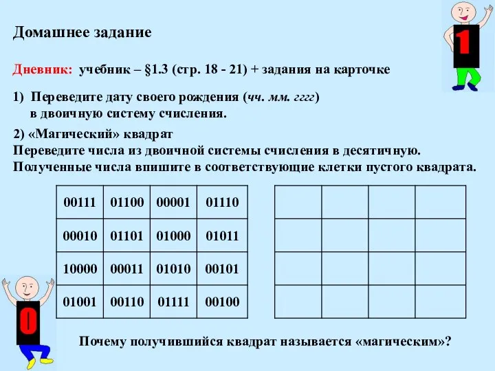 Домашнее задание Дневник: учебник – §1.3 (стр. 18 - 21) +