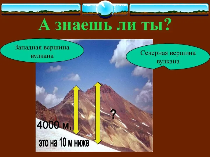 А знаешь ли ты? 4000 м, ? это на 10 м