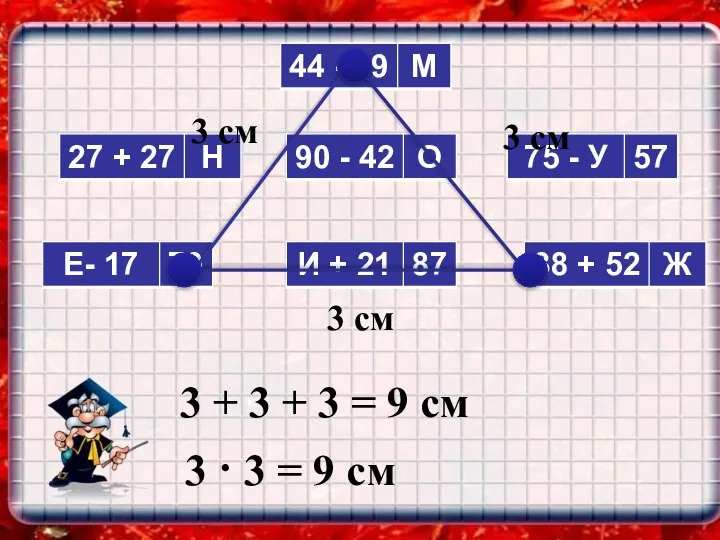 3 см 3 см 3 см 3 + 3 + 3