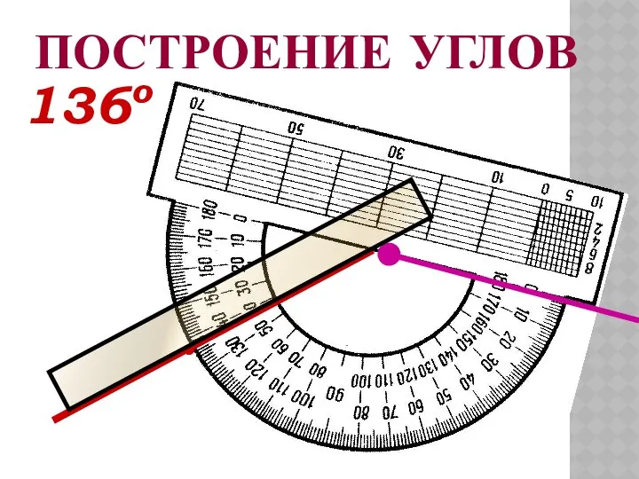 ПОСТРОЕНИЕ УГЛОВ 136о ●