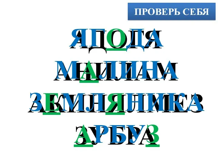 ПРОВЕРЬ СЕБЯ АДОГЯ АНИЛАМ АКИНЯЛМЕЗ ЗУБРА ЯГОДА МАЛИНА ЗЕМЛЯНИКА АРБУЗ