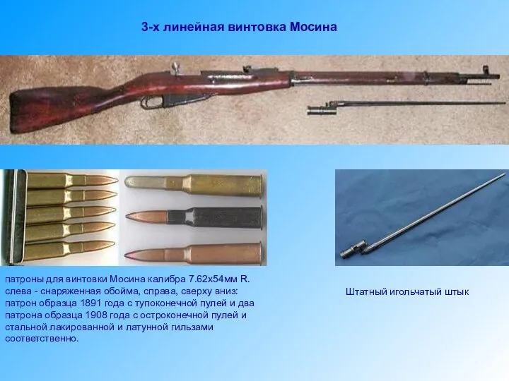 3-х линейная винтовка Мосина патроны для винтовки Мосина калибра 7.62x54мм R.