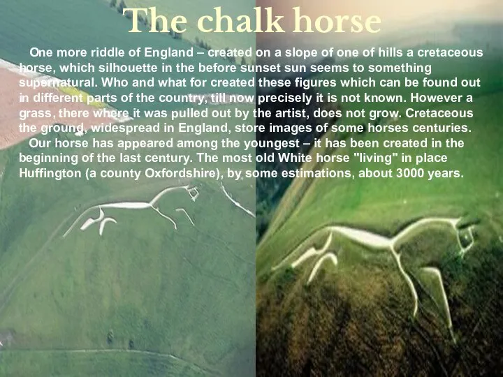 The chalk horse One more riddle of England – created on