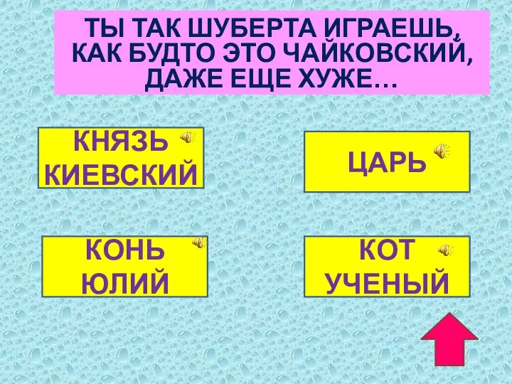 ТЫ ТАК ШУБЕРТА ИГРАЕШЬ, КАК БУДТО ЭТО ЧАЙКОВСКИЙ, ДАЖЕ ЕЩЕ ХУЖЕ…