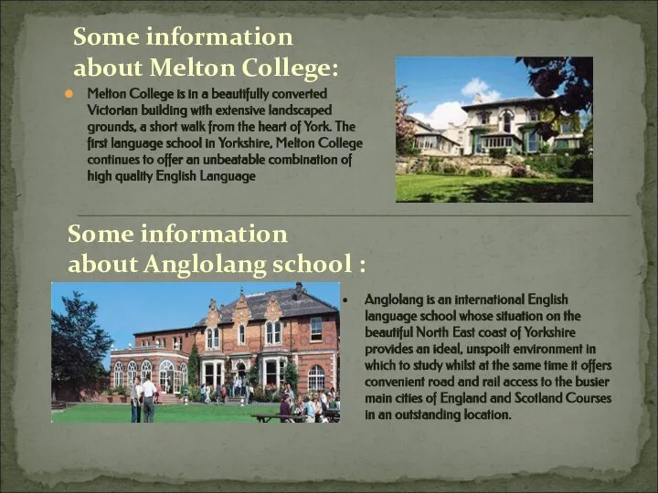 Some information about Melton College: Melton College is in a beautifully
