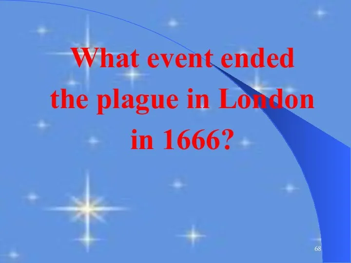 What event ended the plague in London in 1666?