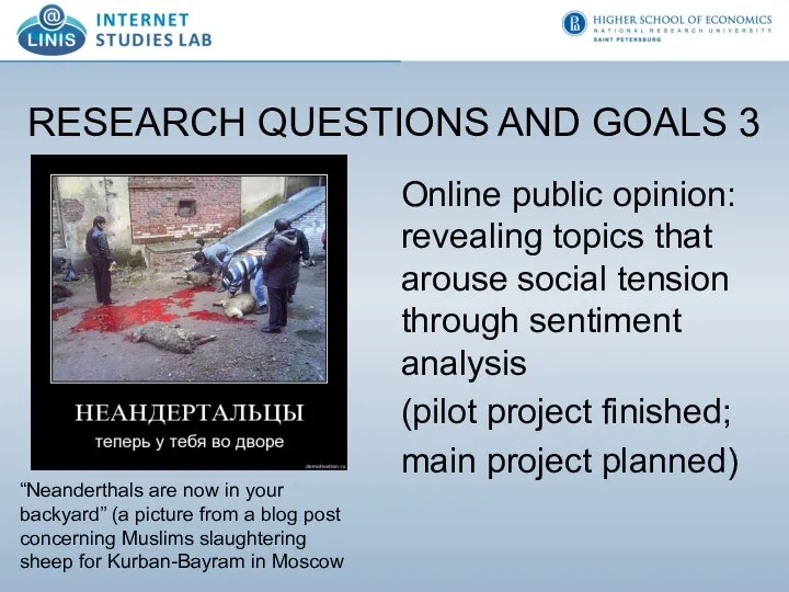 RESEARCH QUESTIONS AND GOALS 3 Online public opinion: revealing topics that