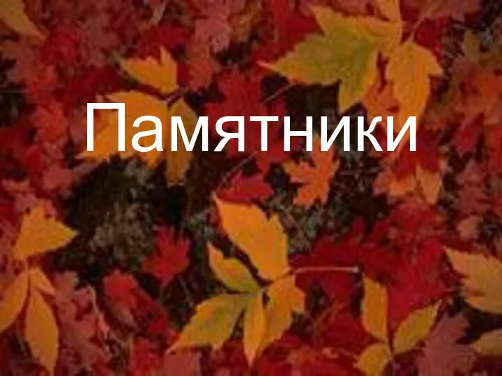 Памятники