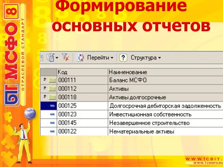 Формирование основных отчетов