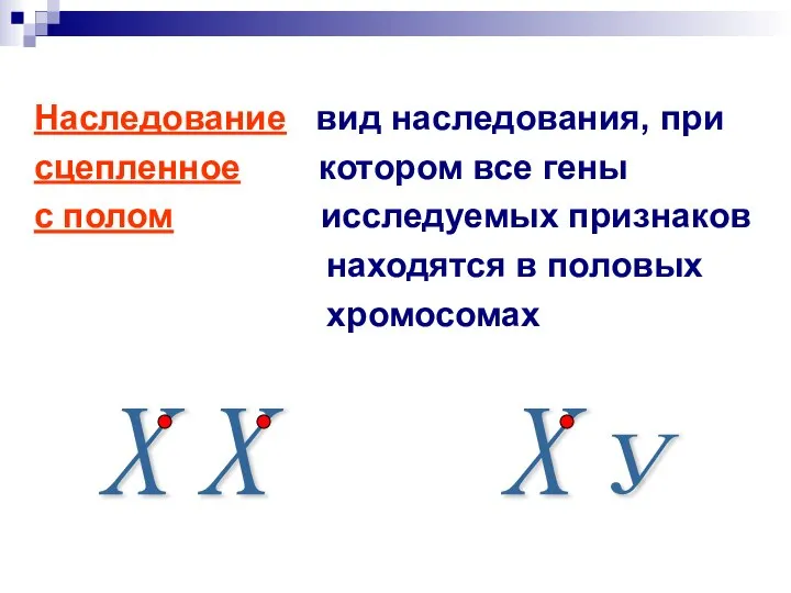 Наследование вид наследования, при сцепленное котором все гены с полом исследуемых