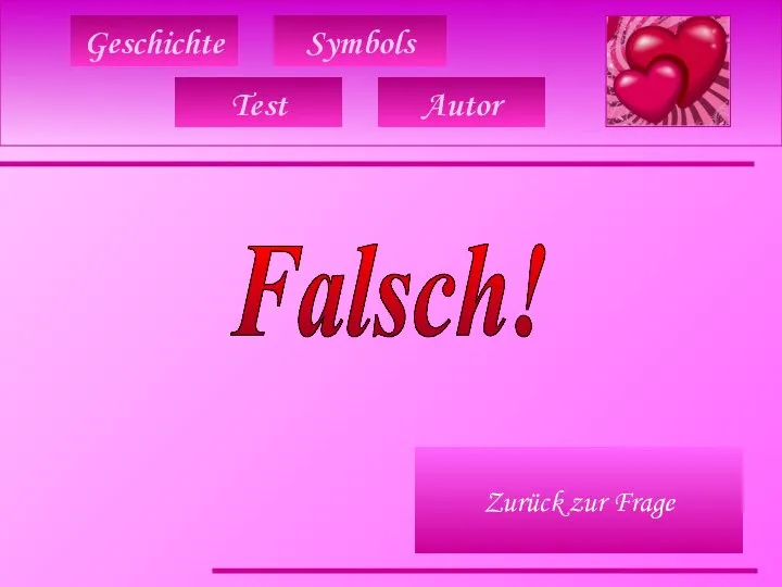 Geschichte Symbols Falsch! Zurück zur Frage Test Autor