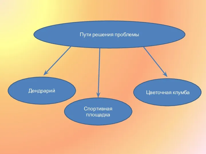 Дендрарий Пути решения проблемы Спортивная площадка Цветочная клумба