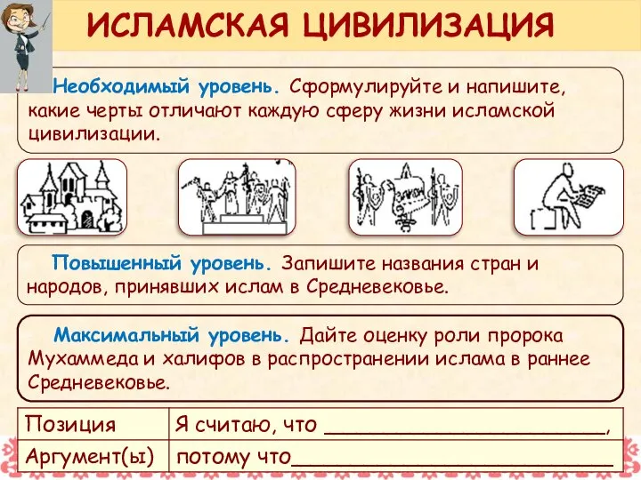 Необходимый уровень. Сформулируйте и напишите, какие черты отличают каждую сферу жизни