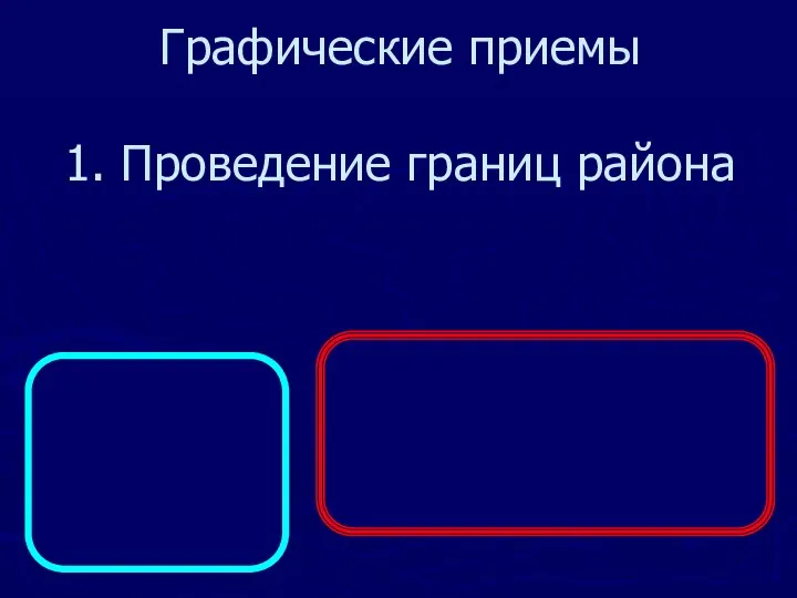 Графические приемы 1. Проведение границ района