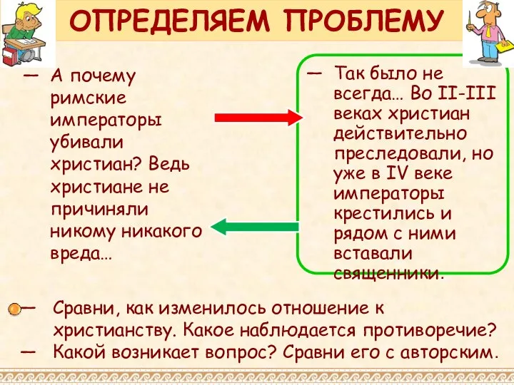 ОПРЕДЕЛЯЕМ ПРОБЛЕМУ А почему римские императоры убивали христиан? Ведь христиане не