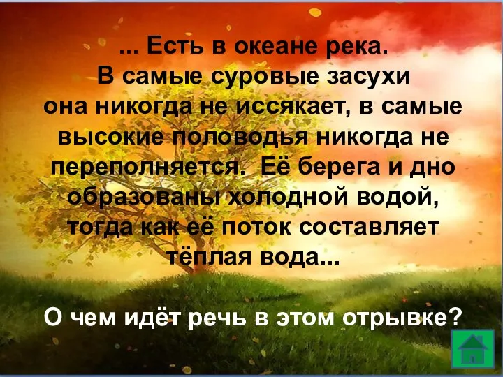 ... Есть в океане река. В самые суровые засухи она никогда