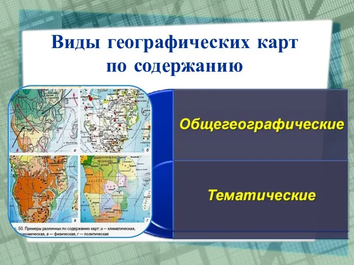 Виды географических карт по содержанию