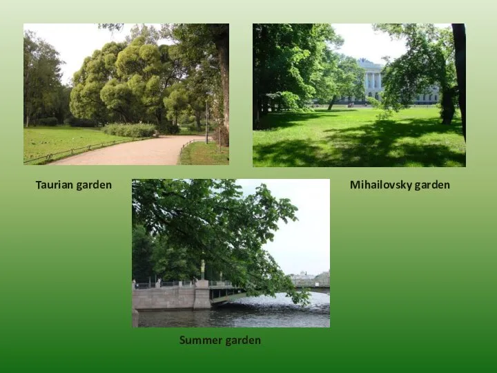 Taurian garden Mihailovsky garden Summer garden