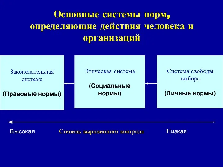 Основные системы норм, определяющие действия человека и организаций Законодательная система (Правовые