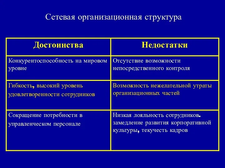 Сетевая организационная структура