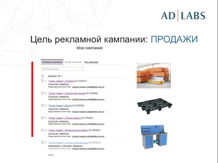 Цель рекламной кампании: ПРОДАЖИ