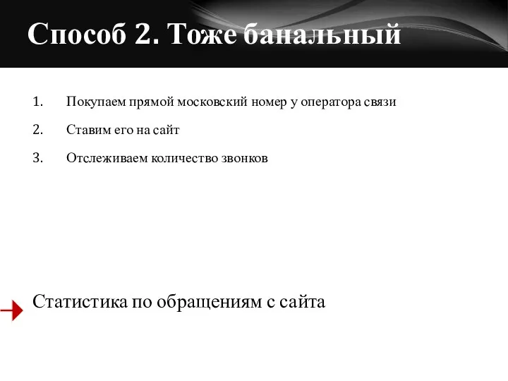 Способ 2. Тоже банальный 1. Покупаем прямой московский номер у оператора