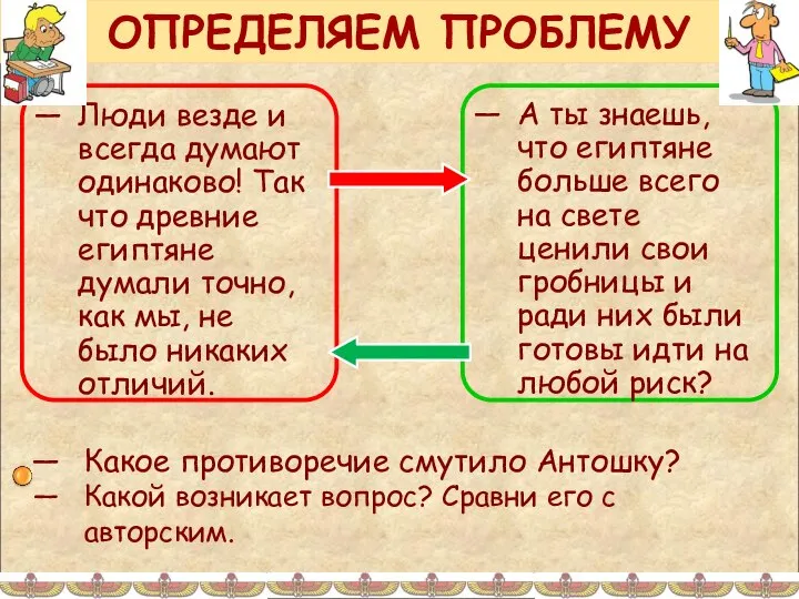 ОПРЕДЕЛЯЕМ ПРОБЛЕМУ Люди везде и всегда думают одинаково! Так что древние