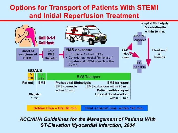 Options for Transport of Patients With STEMI and Initial Reperfusion Treatment